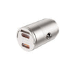 WIWU Nano Dual C 30W Fast Car Charger Compact & Powerful - Titanium 
