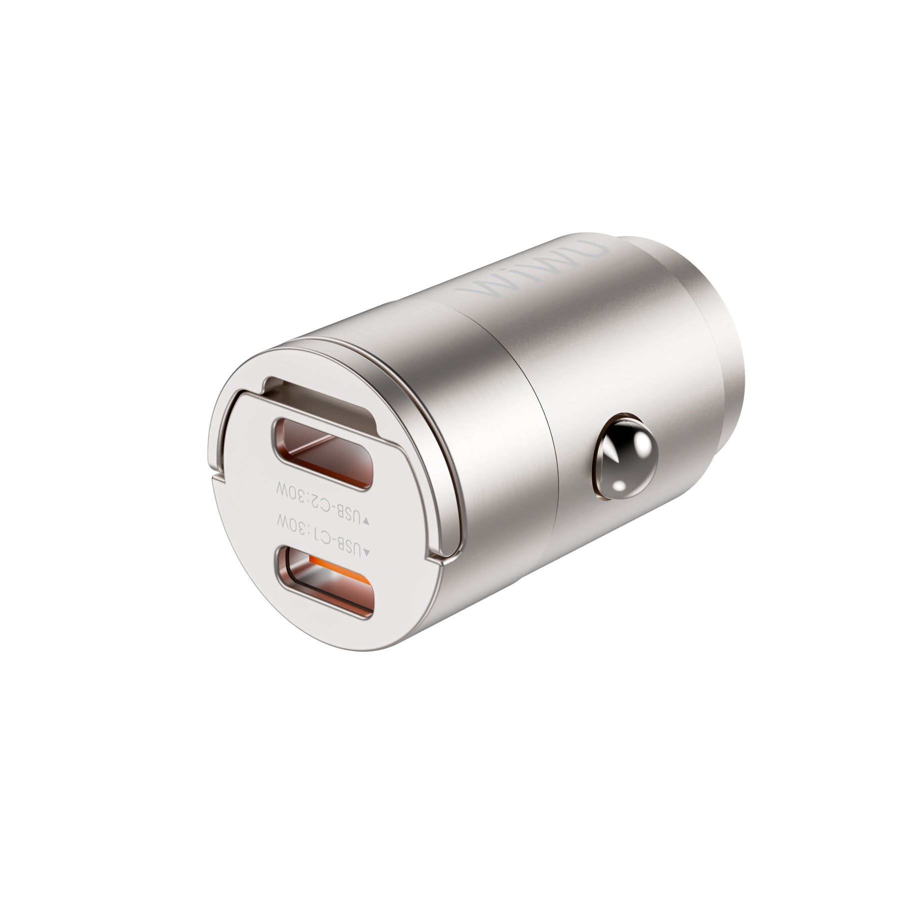 WIWU Nano Dual C 30W Fast Car Charger Compact & Powerful - Titanium WIWU Nano Dual C 30W Fast Car Charger Compact & Powerful - Titanium