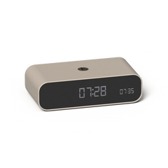 Kreafunk Wakie 4-in-1 Alarm Clock, Bluetooth Speaker, Wake-Up Light & 15W Wireless Charger – Ivory Sand