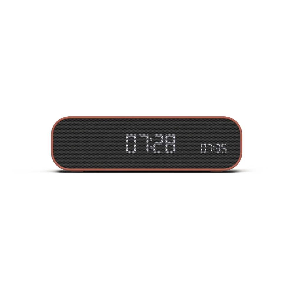 Kreafunk Wakie 4-in-1 Alarm Clock, Bluetooth Speaker, Wake-Up Light & 15W Wireless Charger – Terracotta