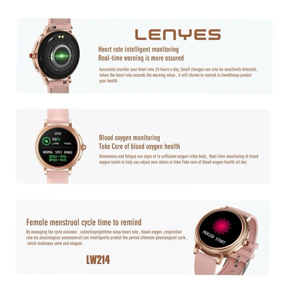 Lenyes Fit Smart Watch with Bluetooth Call & Health Tracking