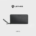 LENYES LHB1501 Card Holder – Slim Black Leather Wallet