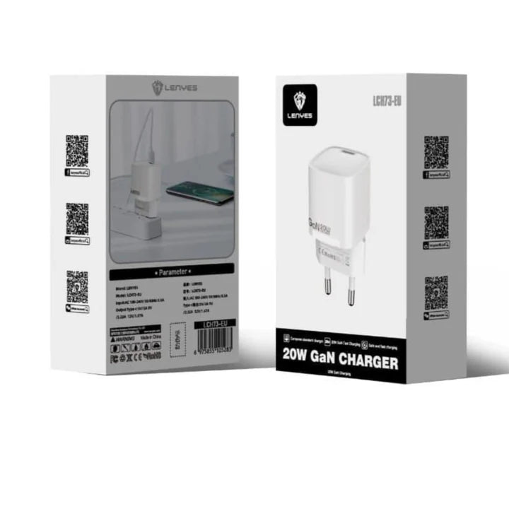 Lenyes LCH62 – 30W GaN Type-C Fast Charger (White) Lenyes LCH62 – 30W GaN Type-C Fast Charger (White)