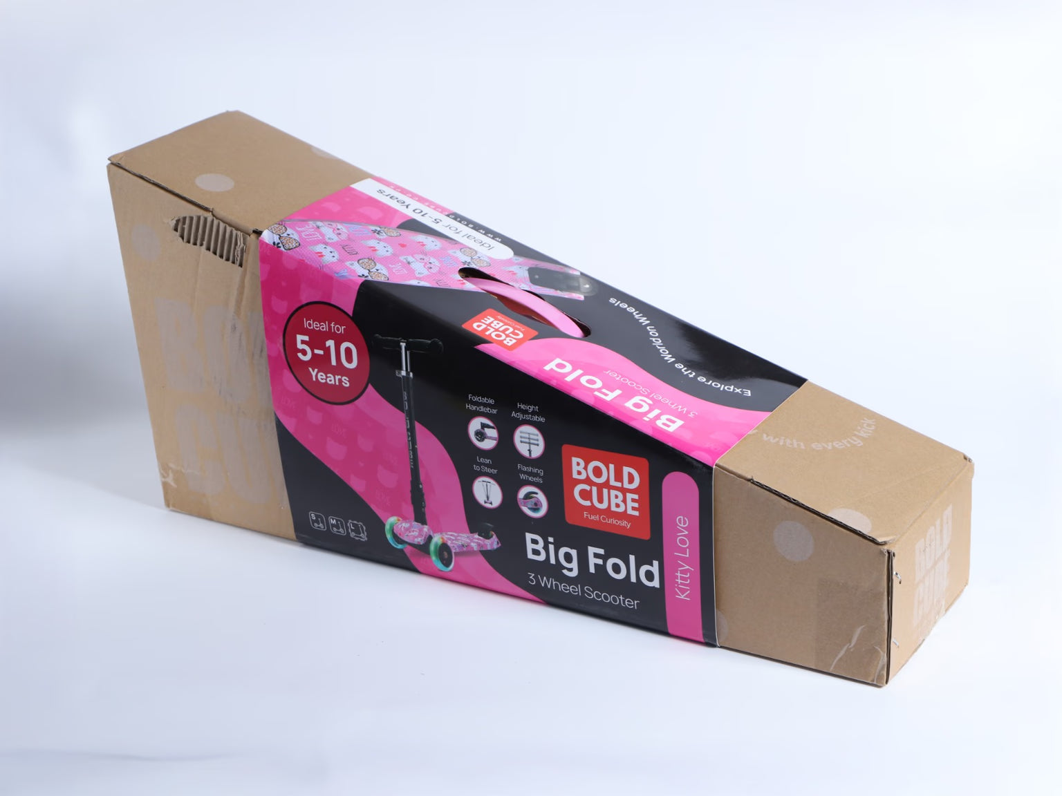 سكوتر بولدكيوب ثلاث عجلات – كيتي لوف للأطفال 5-10 سنوات