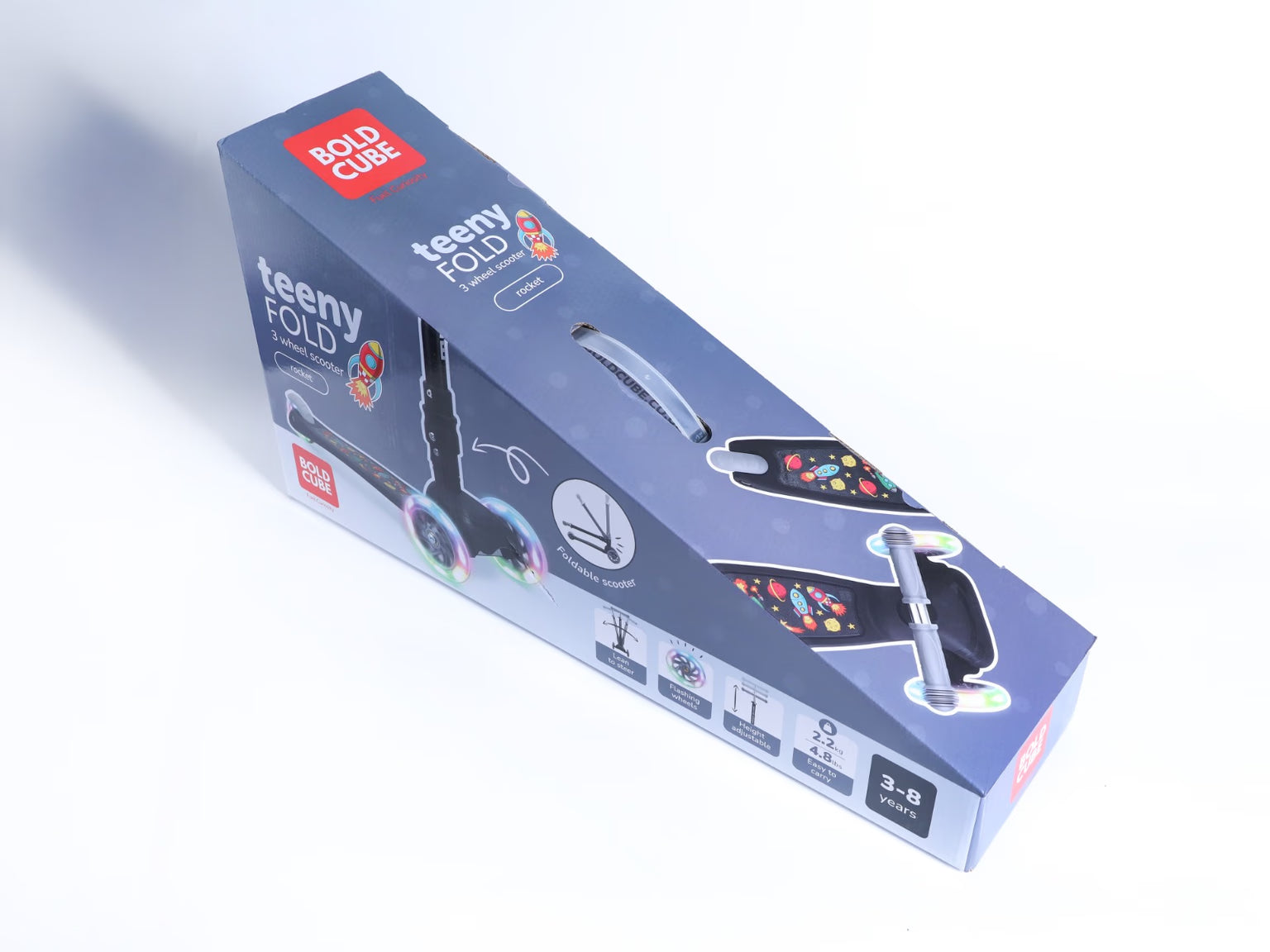 Boldcube – Three Wheel Scooter Teeny | Rocket Black | Ages 3-8 Boldcube – Three Wheel Scooter Teeny | Rocket Black | Ages 3-8