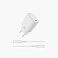 WiWU Essen GaN 20W Fast Charger + C to Lightning Cable