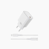 WiWU Essen GaN 20W Fast Charger + C to Lightning Cable