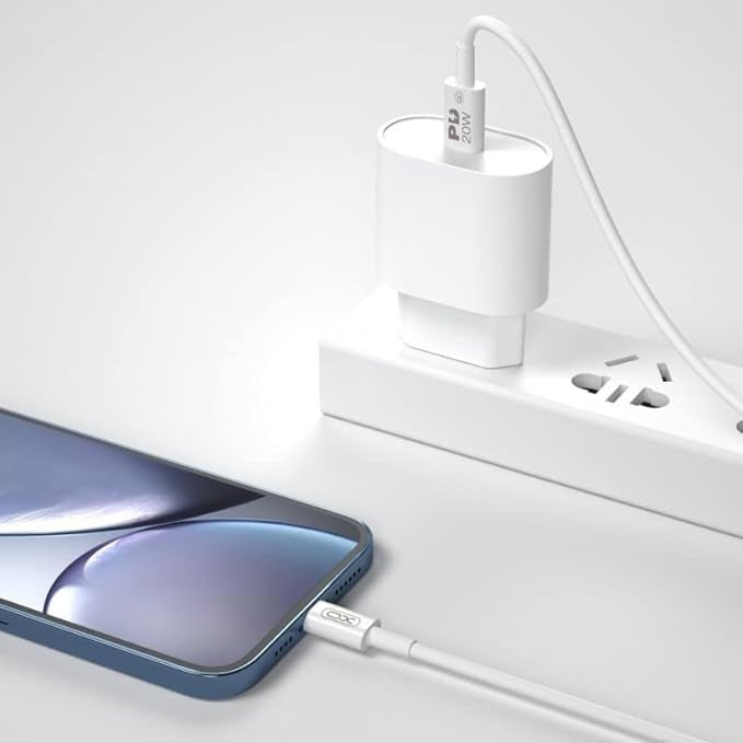 XO NB-Q189B USB-C to Lightning 2M Cable – 20W PD White XO NB-Q189B USB-C to Lightning 2M Cable – 20W PD White
