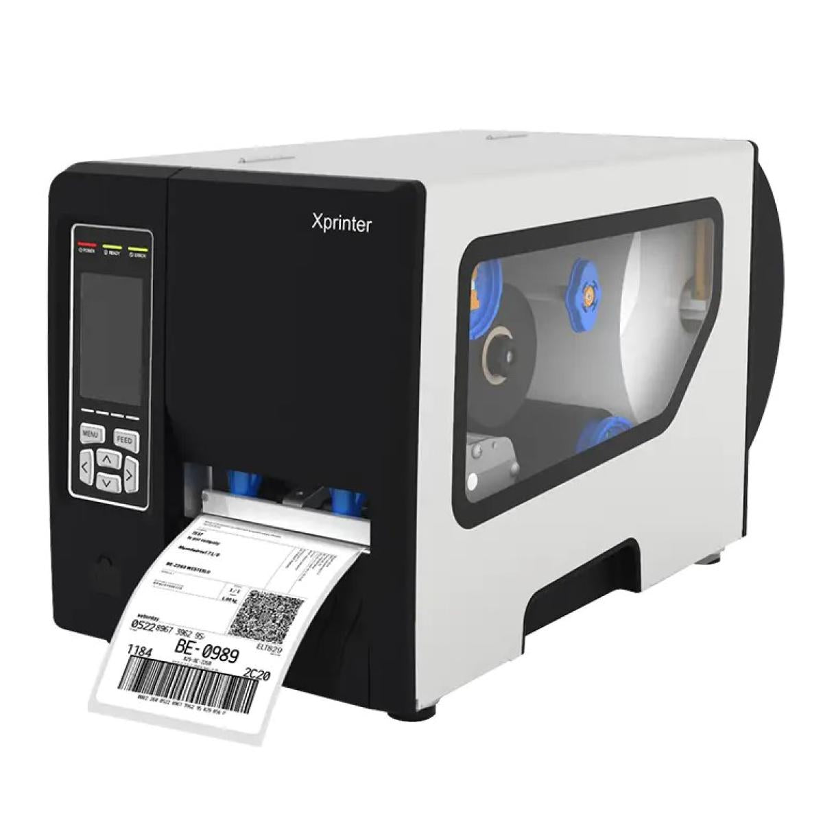 طابعة ملصقات صناعية Xprinter XP-G480B مقاس 4 بوصات بدقة 300 نقطة في البوصة