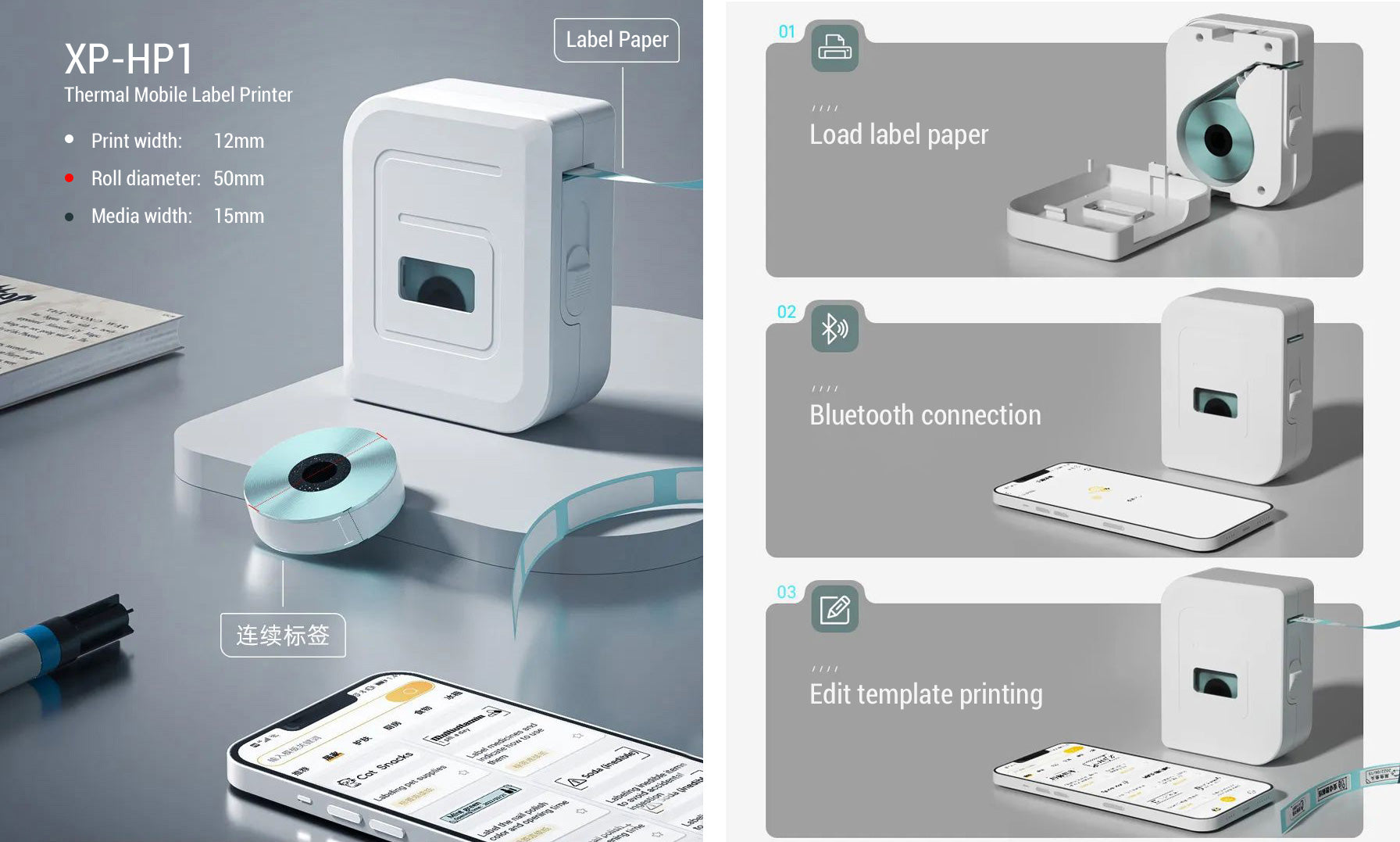 Xprinter Thermal Mobile Label Printer Portable & Efficient