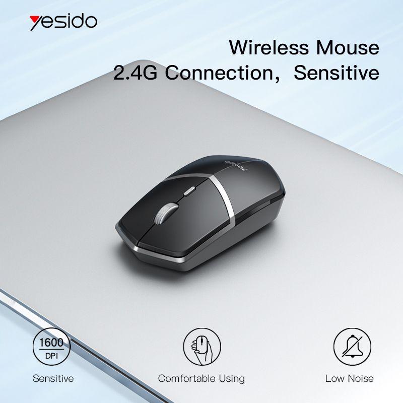 YESIDO KB16 Wireless Mouse Ergonomic & Precise - Black YESIDO KB16 Wireless Mouse Ergonomic & Precise - Black