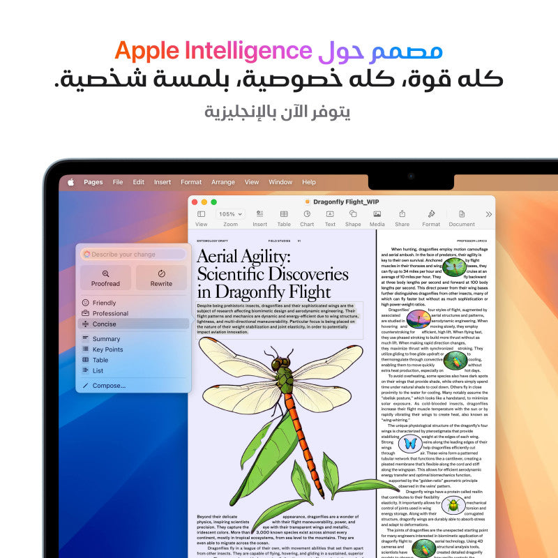 ماك بوك إير 13 بوصة، شريحة M4، ذاكرة وصول عشوائي (RAM) سعة 16 جيجابايت، قرص SSD سعة 256 جيجابايت 