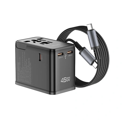 WiWU 45W Universal Plug Adapter Cable Combo Wi-UA014