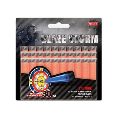 طلقات Blaze Storm إسفنجية 30 قطعة للأطفال 6+