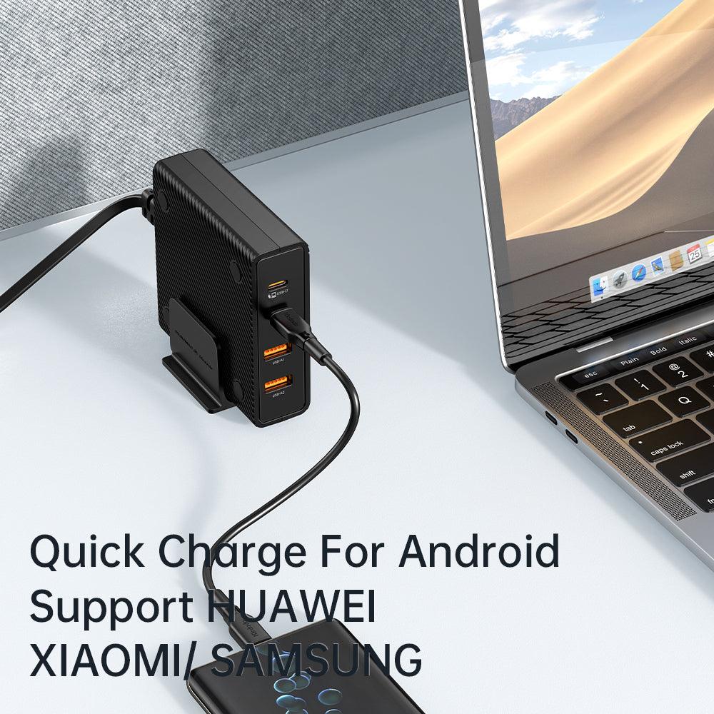 Mcdodo 100W PD Fast Charger with Type C Cable Quick Charging - Black Mcdodo 100W PD Fast Charger with Type C Cable Quick Charging - Black