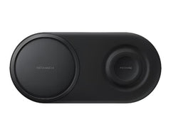 شاحن لاسلكي من سامسونج بتقنية الشحن السريع 2.0 مع شاحن حائط (AFC 25W) DUO Pad