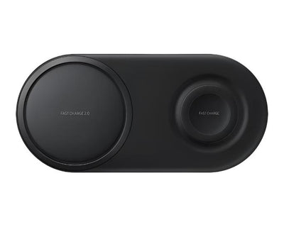 شاحن لاسلكي من سامسونج بتقنية الشحن السريع 2.0 مع شاحن حائط (AFC 25W) DUO Pad
