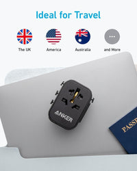 Anker PowerExtend USB C Travel Adapter 30W Fast Charger - Black