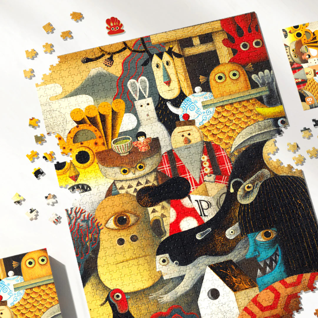لعبة تركيب الفنان الوحوش اليابانية 1000 قطعة من ميدير