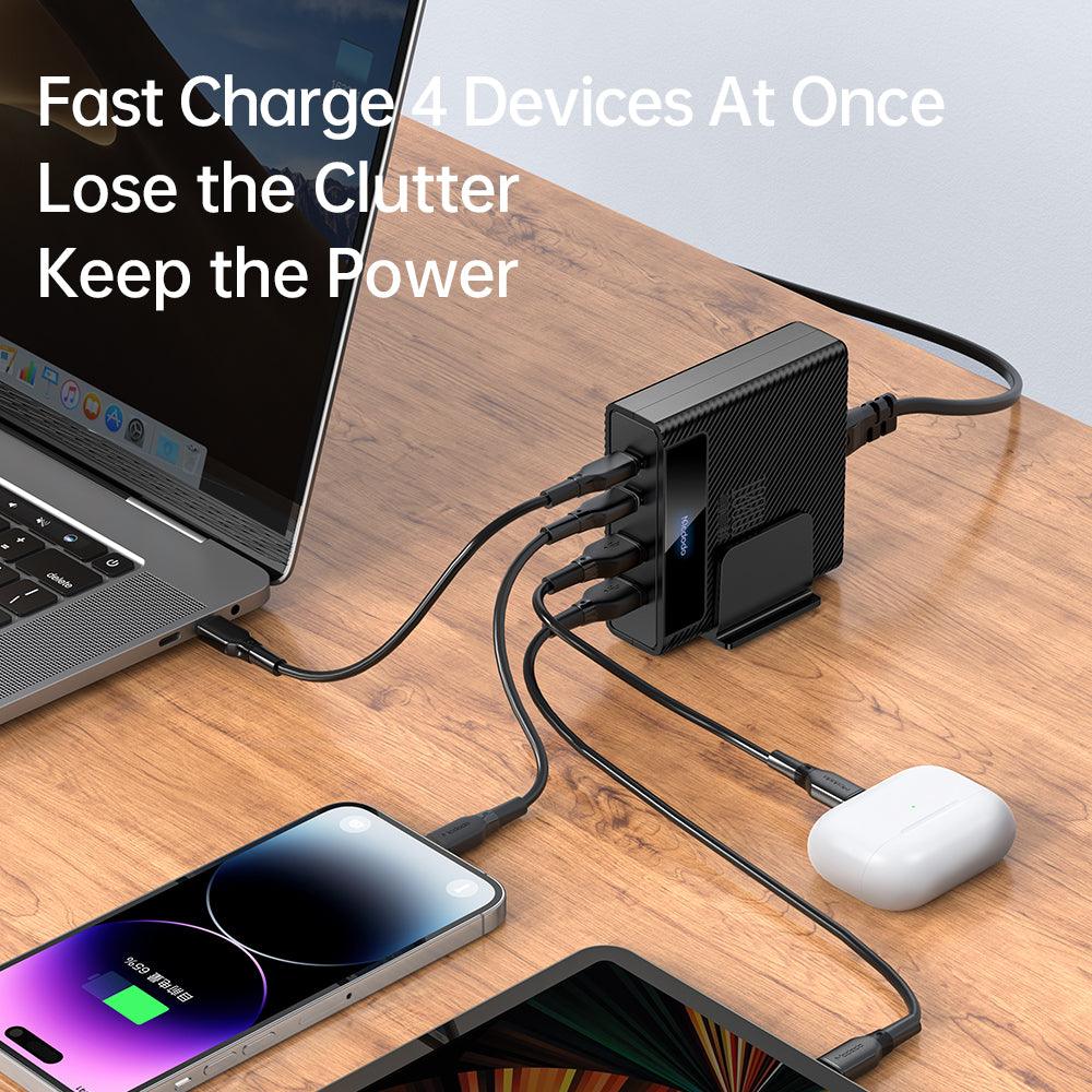 Mcdodo 100W PD Fast Charger with Type C Cable Quick Charging - Black Mcdodo 100W PD Fast Charger with Type C Cable Quick Charging - Black
