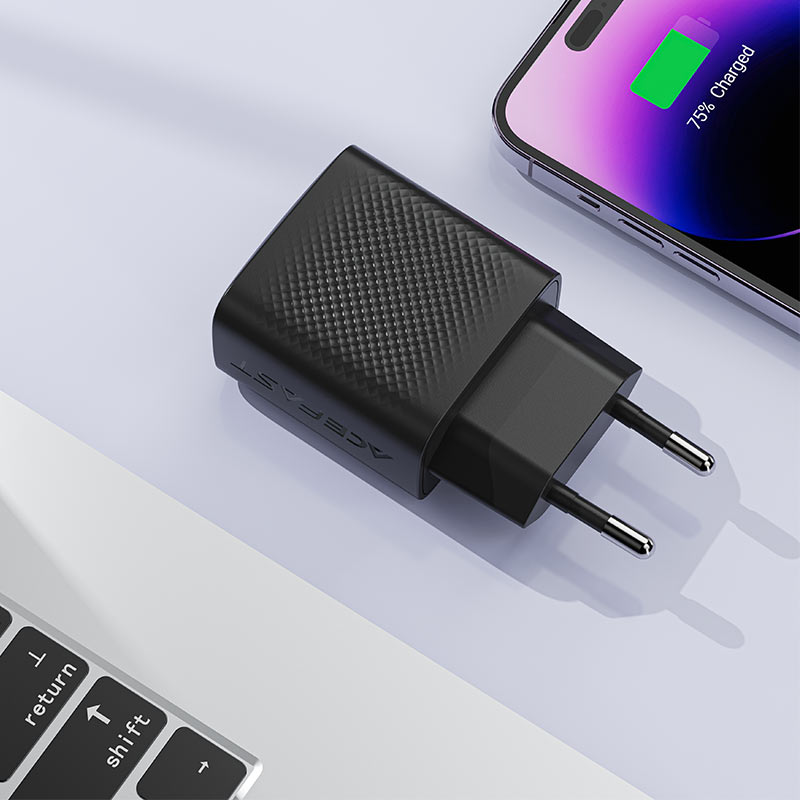 ACEFAST A104 PD25W GaN Wall Charger Single USB-C EU Plug