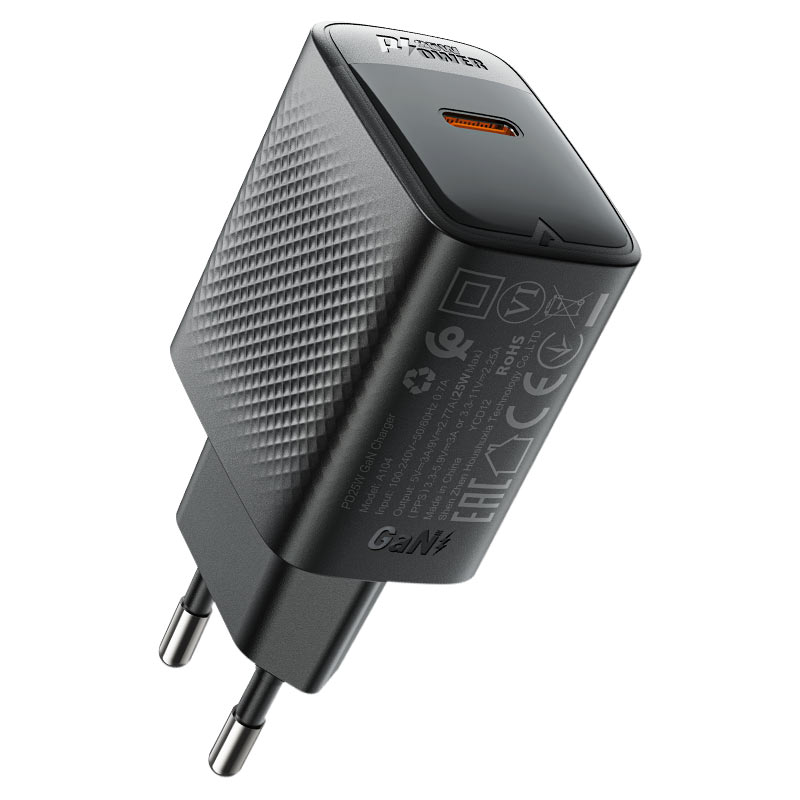 شاحن ACEFAST A104 GaN 25W USB-C سريع قابس أوروبي