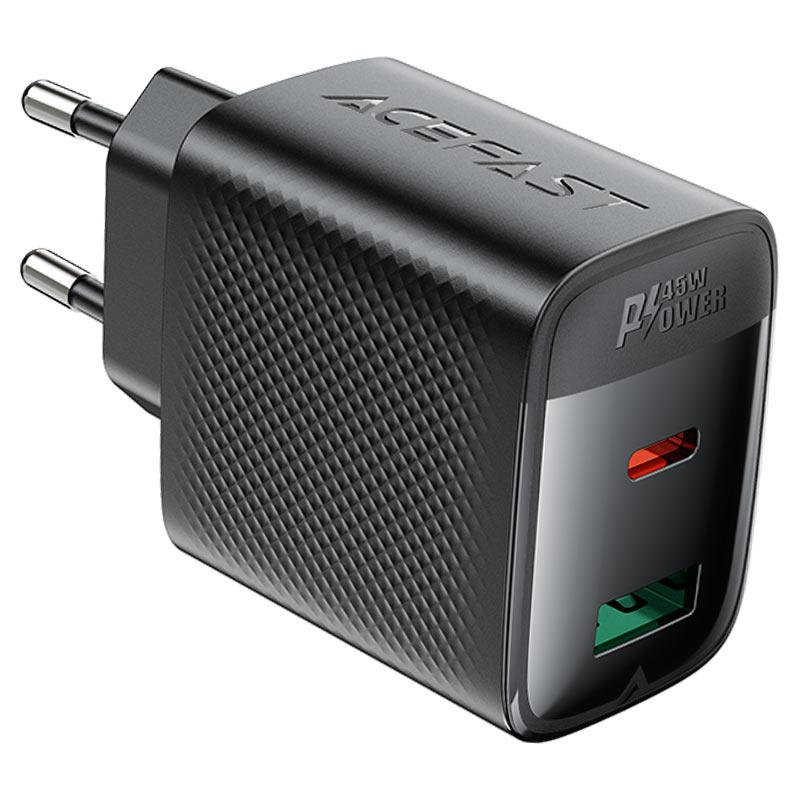 شاحن ACEFAST A106 GaN 45W USB-C + USB-A سريع