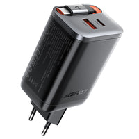 ACEFAST A111 PD67W GaN Wall Charger with Retractable USB-C Cable + USB-A (EU)