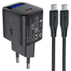 شاحن ACEFAST A113 GaN 20W USB-C مع شاشة LED وكابل