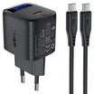 شاحن ACEFAST A115 GaN 30W مع شاشة LED وكابل USB-C