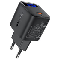 شاحن ACEFAST A115 GaN 30W مع شاشة LED وكابل USB-C