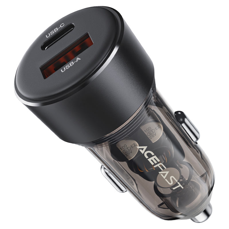 شاحن سيارة ACEFAST B12 60W – USB-C + USB-A