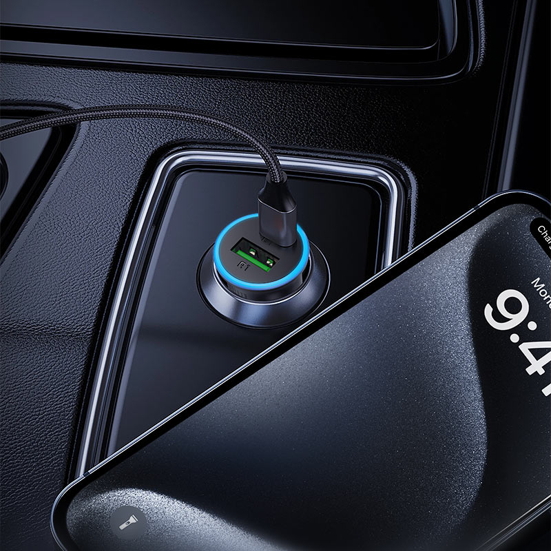 ACEFAST B15 65W Fast Car Charger Dual Port USB-C 65W + USB-A 36W