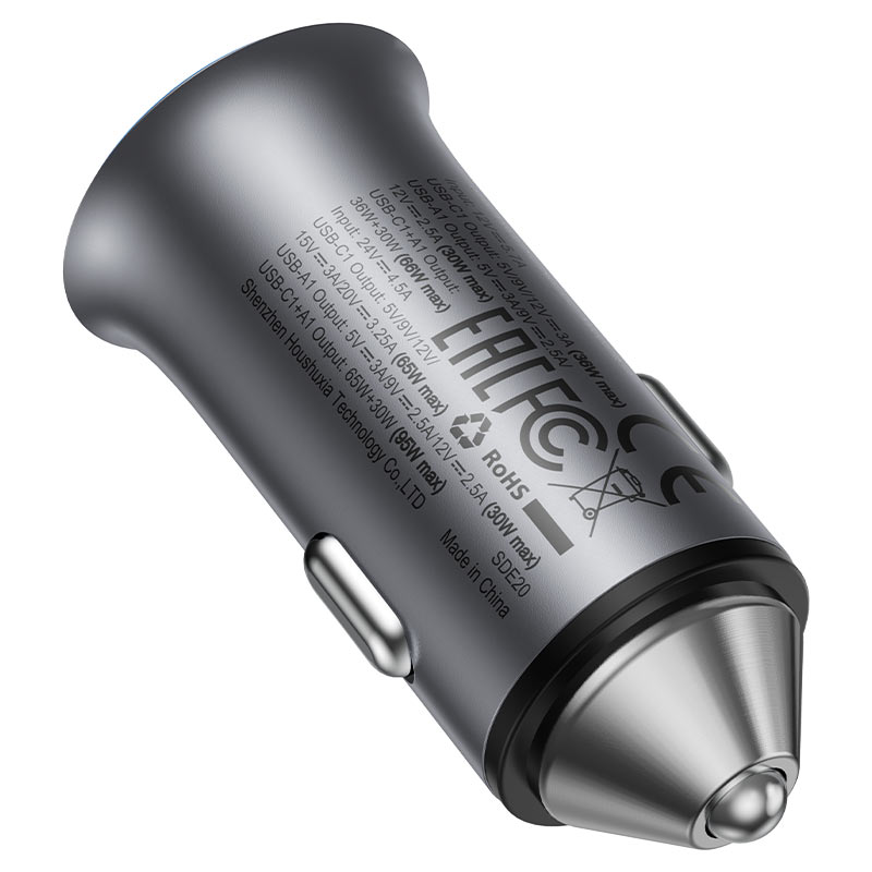 ACEFAST B16 95W Fast Car Charger Dual Port USB-C 65W + USB-A 30W