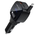 شاحن سيارة ACEFAST B17 سريع 95W مع كابل USB-C قابل للسحب
