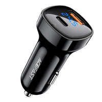 شاحن سيارة ACEFAST B4 66W USB-C + USB-A مع LED