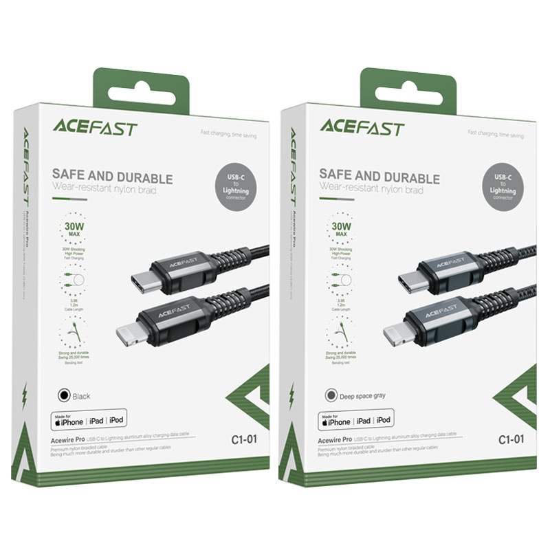 Acefast C1-01 USB-C to Lightning Fast Charging Cable Acefast C1-01 USB-C to Lightning Fast Charging Cable