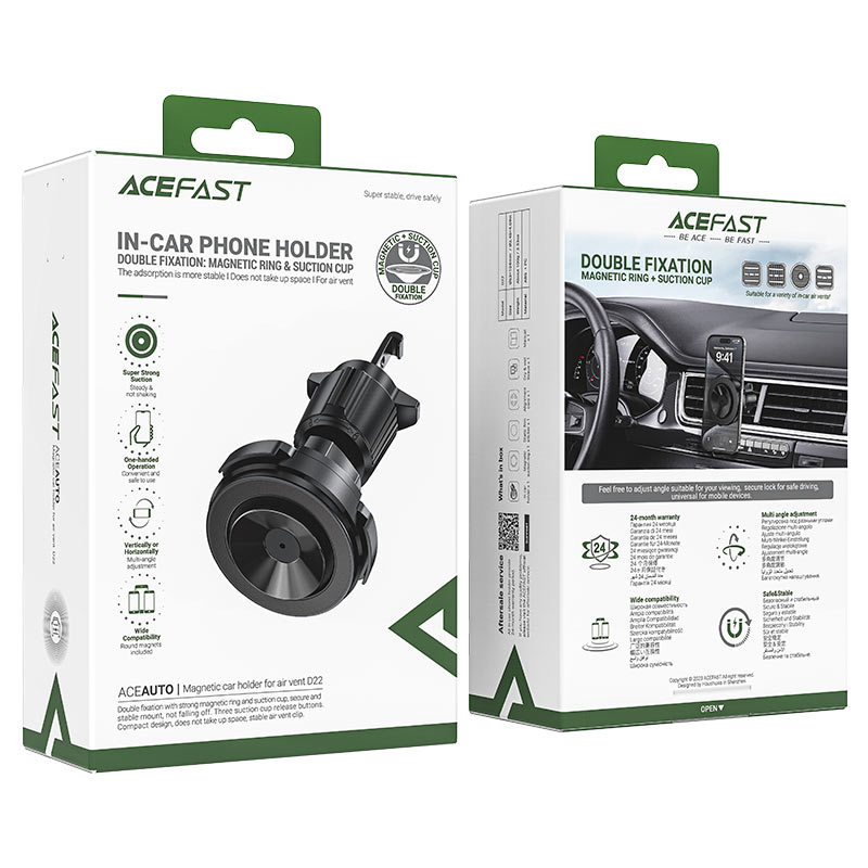Acefast D22 Magnetic Car Mount Holder – Strong & Compact