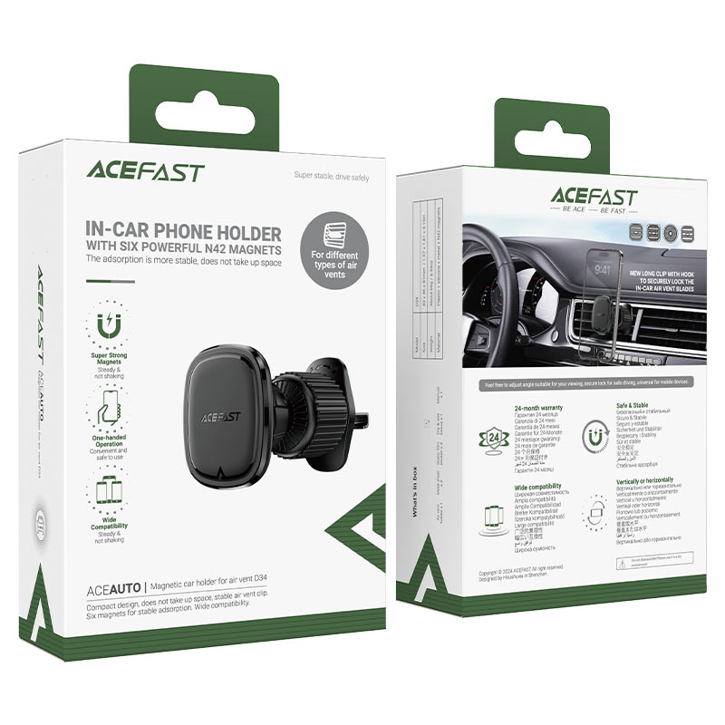 Acefast D34 Magnetic Car Mount – Secure Phone Holder Acefast D34 Magnetic Car Mount – Secure Phone Holder