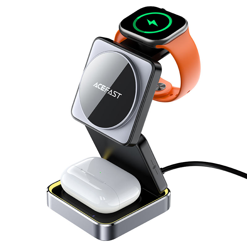 محطة شحن ACEFAST E20 لاسلكية 3 في 1 MAG-Charge 15W