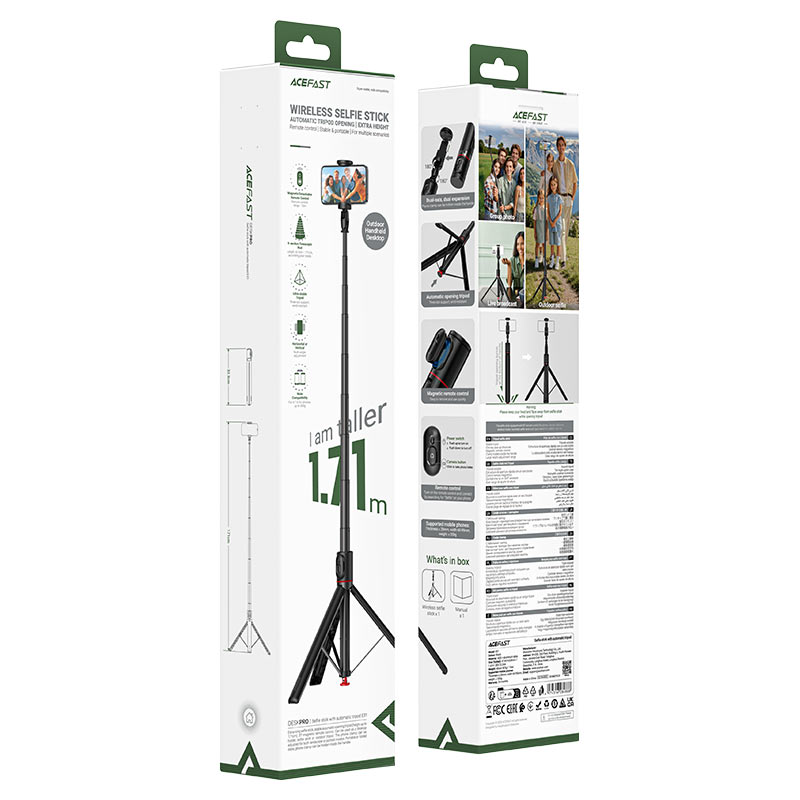 عصا سيلفي ACEFAST E31 ترايبود تلقائي 1.71م ريموت بلوتوث