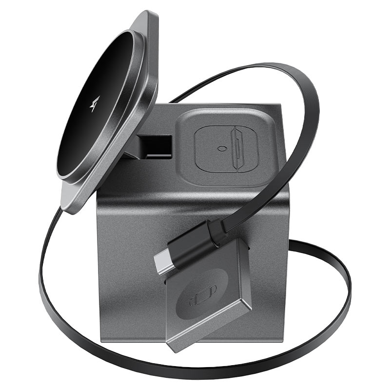 Acefast E34 3-in-1 Fast Wireless Charger Desktop Holder