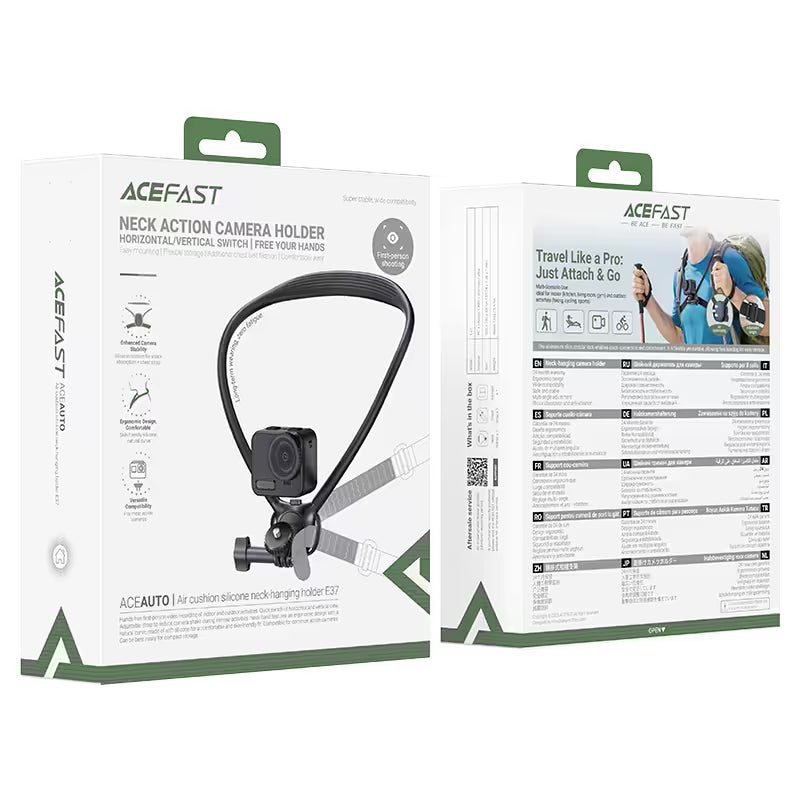 ACEFAST E37 Neck Action Camera Holder – Hands-Free First-Person Mount