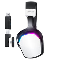 ACEFAST H11 Wireless Gaming Headset – 50mm Drivers | 2.4G + BT 5.4 + AUX | 0.02s Latency | RGB | 70H Battery