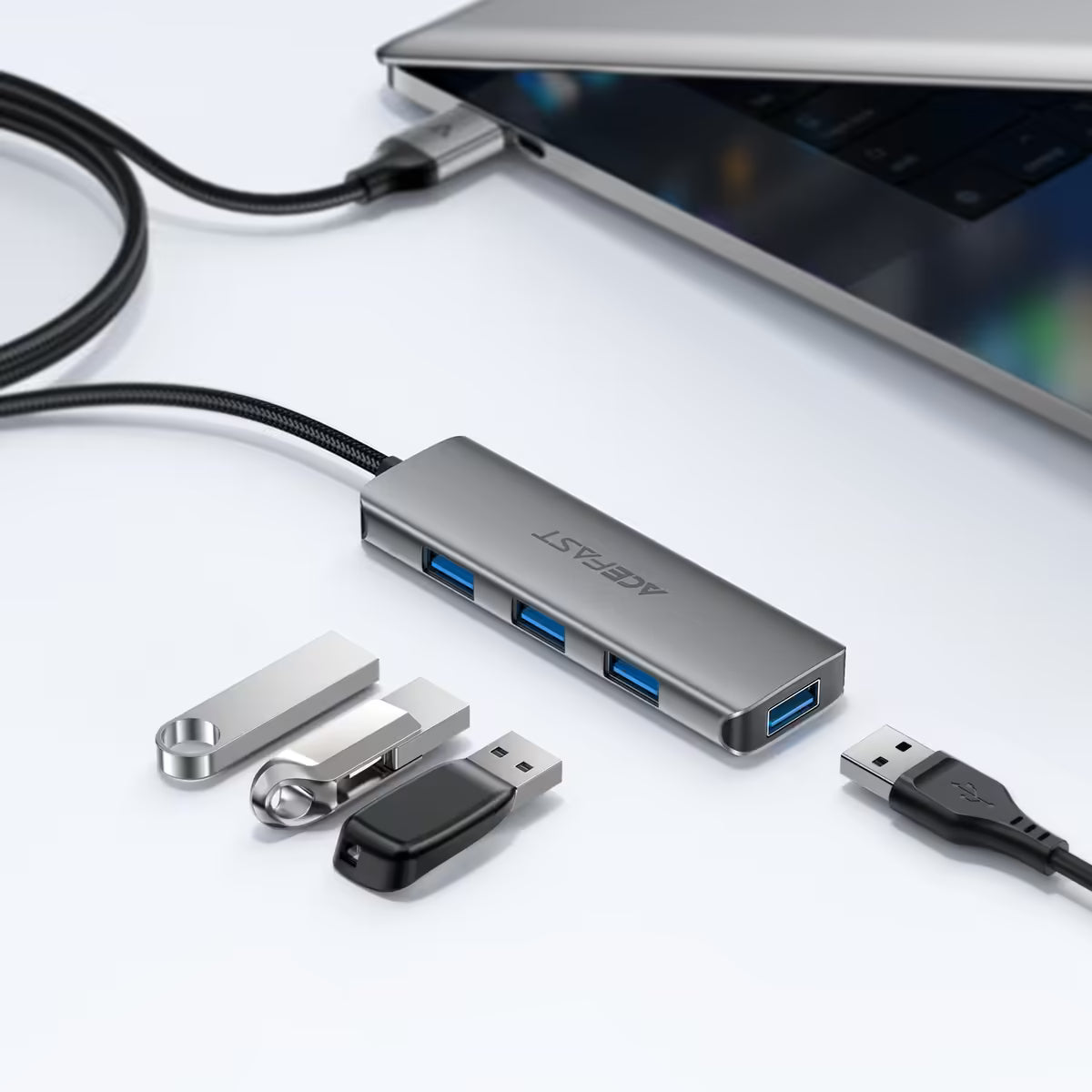 ACEFAST J17 USB-A Hub 4-in-1 – 4 × USB3.0 Ports, 5Gbps, 1m Cable