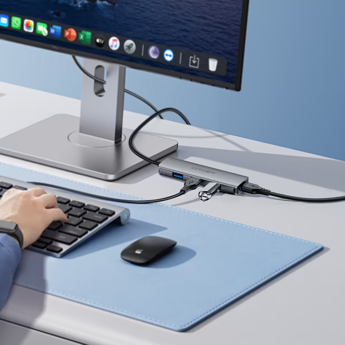 ACEFAST J17 USB-A Hub 4-in-1 – 4 × USB3.0 Ports, 5Gbps, 1m Cable