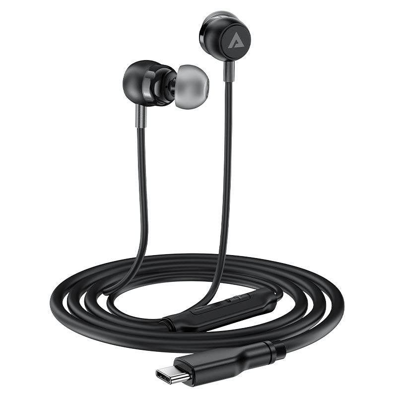 ACEFAST L8 USB-C Wired Earphones with Mic – Digital Chip | HD Mic | 3-Button Remote | Thickened Silicone Cable