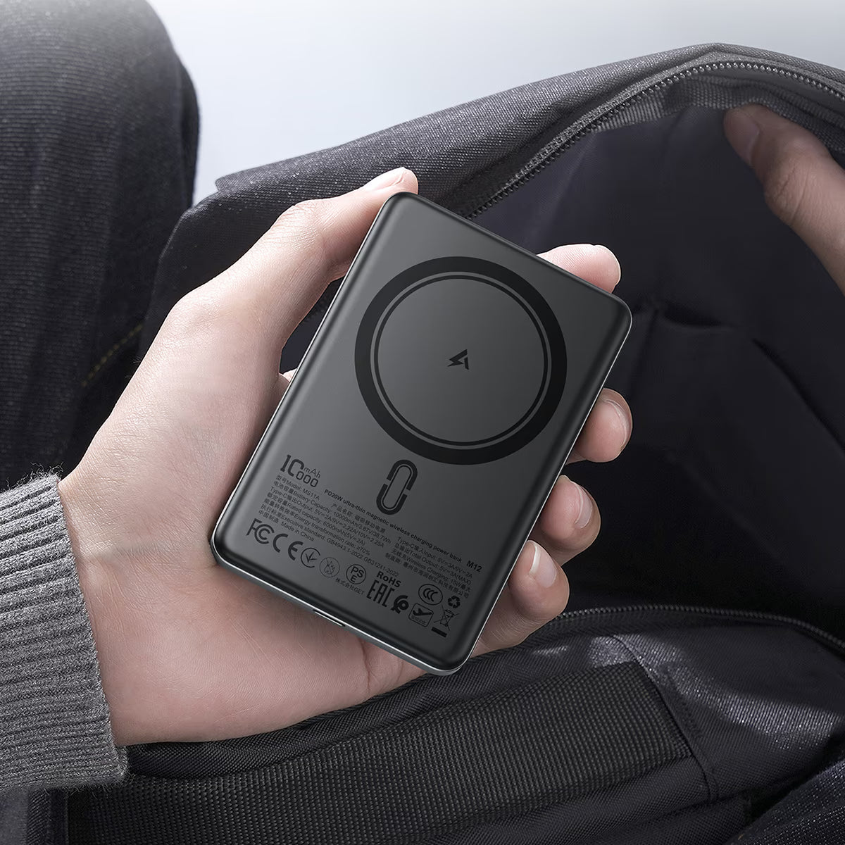 باور بنك ACEFAST M12 مغناطيسي 10000mAh شحن سريع 20W نحيف