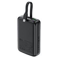ACEFAST M14 Power Bank 20000mAh – PD 22.5W Fast Charge | Built-In USB-C Cable | USB-A | LED Display | Multiple Safety Protection