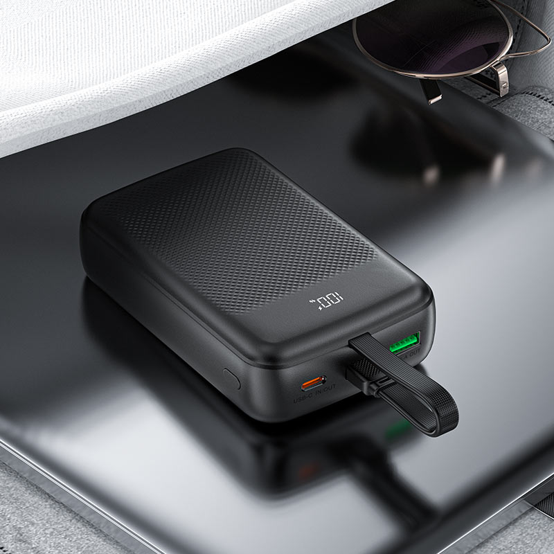ACEFAST M14 Power Bank 20000mAh – PD 22.5W Fast Charge | Built-In USB-C Cable | USB-A | LED Display | Multiple Safety Protection